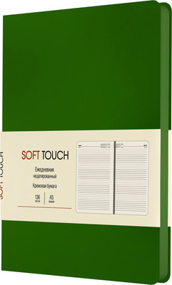 Ежедневник Listoff Soft Touch. Зеленая тайга / ЕКСТ52513606