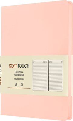 Ежедневник Listoff Soft Touch. Персиковый пух / ЕКСТ52513603