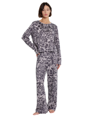 Комплект домашней одежды Mark Formelle 592468-1 (р.164/170-92-98, граффити на графите)