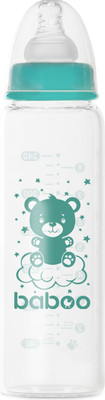 Бутылочка для кормления Baboo Стеклянная с узкой соской / 3-121 (240мл)