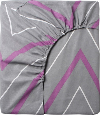 Простыня Этель Сиренево-серые зигзаги на резинке / 10801853