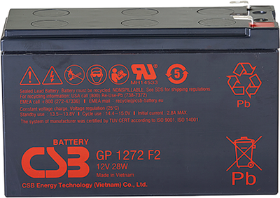 Аккумуляторная батарея CSB GP 1272 F2 28W (12V/7.2Ah)