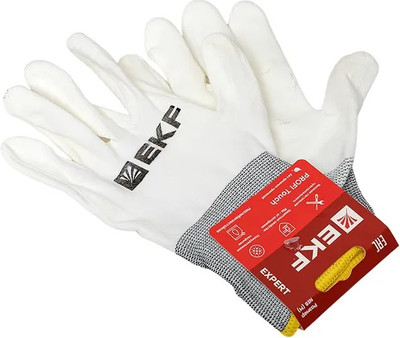 Перчатки защитные EKF Рабочие Expert Profi Touch / pe15pm-8-exp (15 класс, 8 размер)
