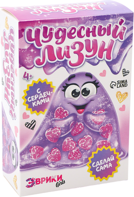 Набор для создания слайма Эврики Лизун с сердечками / 4271660