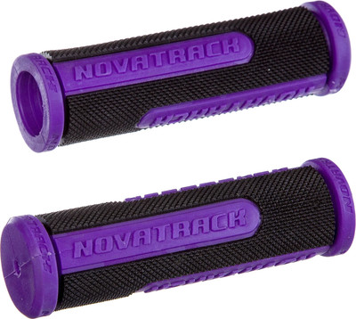 Грипсы для велосипеда Novatrack Х76786 (110мм, черный/фиолетовый)