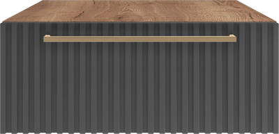 Прикроватная тумба Shtabe Gross 6100 эко (графит/ручка золото)