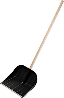 Лопата для уборки снега No Brand Снежок №2 с деревянным черенком 410x360 / 109143