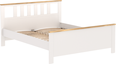 Двуспальная кровать Mio Tesoro Сага 160х200 / 2.08.04.070.14 (белый/ясень)