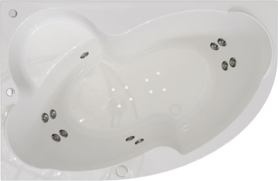 Ванна акриловая Radomir Ирма Терапия 169x110 с полотенцедержателем / 2-81-2-1-0-217 (с гидромассажем, левый)