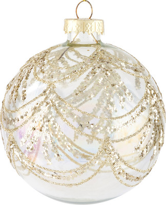 Шар новогодний Волшебная страна Вуаль / 108556 (прозрачный с рисунком)