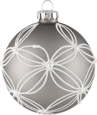 Шар новогодний Волшебная страна Орхидея / 108552 (серебристый)