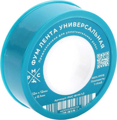 ФУМ-лента РМС ФУМ-1.0 г/см3 (12мx12ммx0.1мм)