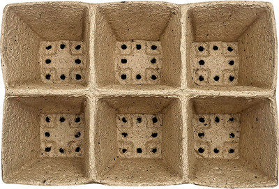 Набор кассет для рассады ГазонCity Торфяные Квадратные 110x110мм 6 ячеек (3шт)