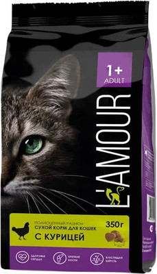 Сухой корм для кошек L'amour с курицей (350г)