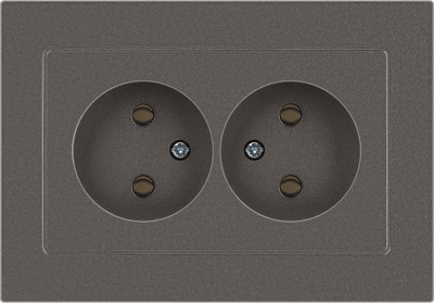 Розетка INTRO Accent 6-204-09 / Б0063433 (титан)