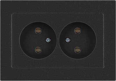 Розетка INTRO Accent 6-204-07 / Б0063435 (графит)