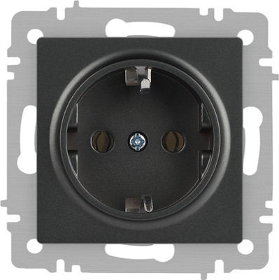 Розетка INTRO Accent 6-202-07 / Б0063697 (графит)