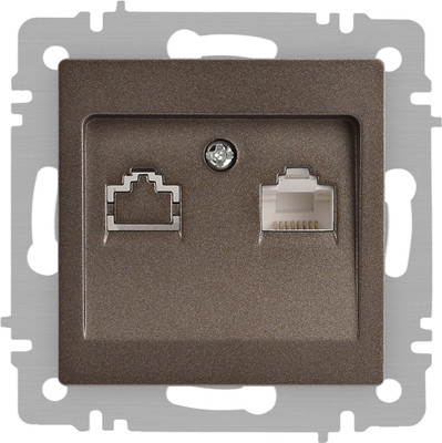 Розетка INTRO Accent 6-303-08 / Б0063639 (бронза)