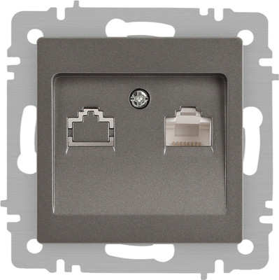 Розетка INTRO Accent 6-303-09 / Б0063642 (титан)