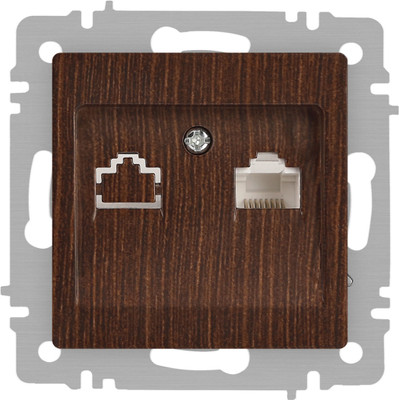 Розетка INTRO Accent 6-303-10 / Б0063643 (венге)