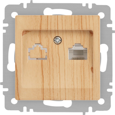 Розетка INTRO Accent 6-303-11 / Б0063644 (сосна)