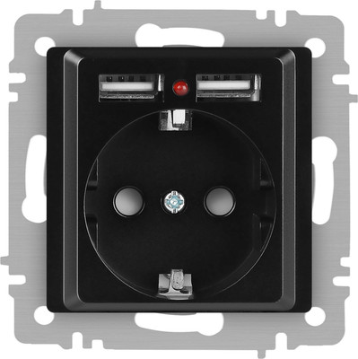 Розетка INTRO Accent 6-410-05 / Б0063698 (антрацит)