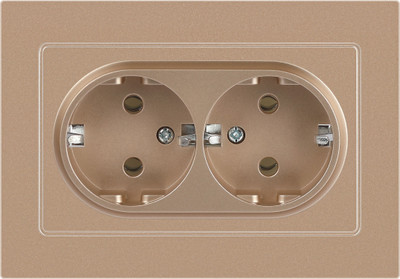 Розетка INTRO Accent 6-205-04 / Б0063492 (шампань)