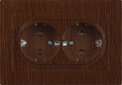 Розетка INTRO Accent 6-205-10 / Б0063502 (венге)