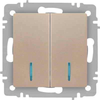 Выключатель INTRO Accent 6-105-04 / Б0063513 (шампань)