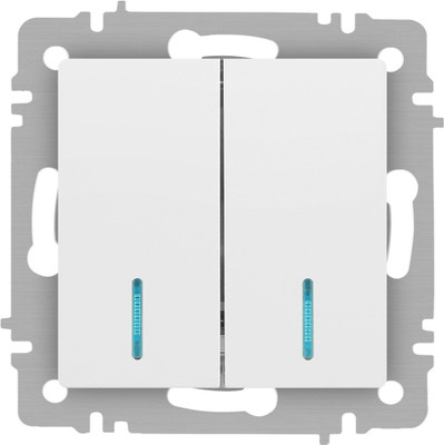 Выключатель INTRO Accent 6-105-01М / Б0063507 (белый матовый)