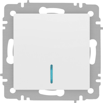 Выключатель INTRO Accent 6-102-01М / Б0063466 (белый матовый)