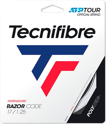 Струна для теннисной ракетки Tecnifibre Razor Code 1.25 White / 04GRA125XW (12м, белый)