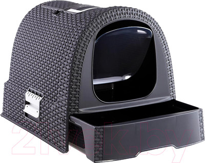 Туалет-домик Curver Cat Litter Box / 198846 (графитовый)