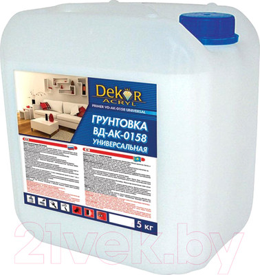 Грунтовка Dekor ВД-АК-0158 проникающая (5кг)