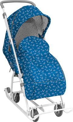 Санки-коляска Ника Наши Детки 3-1К / НДТ3-1К/Д (с динозавриками)