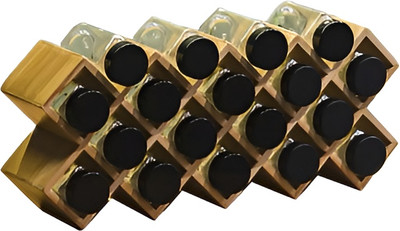 Набор для специй Aura Home 2670 (18шт, с подставкой и черными крышками)