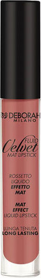 Жидкая помада для губ Deborah Milano Fluid Velvet Mat Lipstick матовая устойчивая тон 13 (8мл)