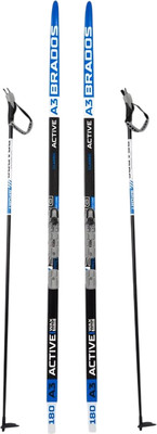 Комплект беговых лыж STC NNN Тrек Active автомат 180/140