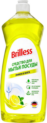 Средство для мытья посуды Brilless Лимон и мята (1л)