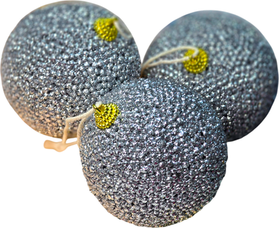 Набор шаров новогодних GrandSiti 3-39172-6 (3шт, серебристый)