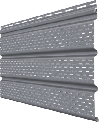 Софит для крыши Grand Line Т4 полностью перфорированный 3.00 (серый графит)