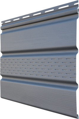 Софит для крыши Grand Line Т4 частично перфорированный 3.00 (серый графит)