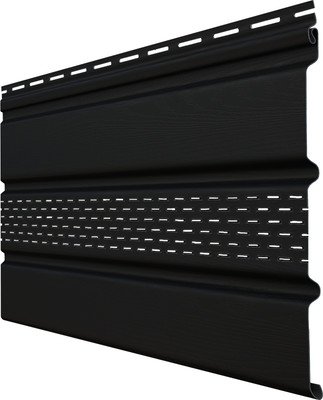 Софит для крыши Grand Line Premium Acryl частично перфорированный 3.0 (черный)