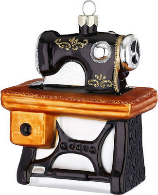 Елочная игрушка Inge's Christmas Figural Glass Ornaments. Швейная машинка / 64753H120