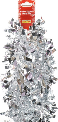 Мишура Miland НУ-5486 (серебристый/матовый/пушистый)