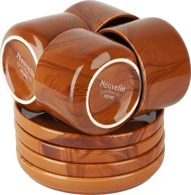 Набор для чая/кофе Nouvelle Wooden Grain / 1730306