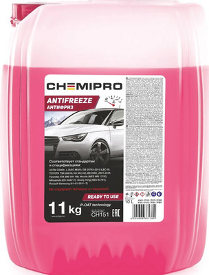 Антифриз Chemipro Asia Р-ОАТ Готовый -40 / CH151 (10л, красный)