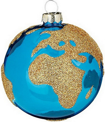 Шар новогодний Inge's Christmas Nature Conservation Projects. Глобус / 64725H120_2 (голубой)