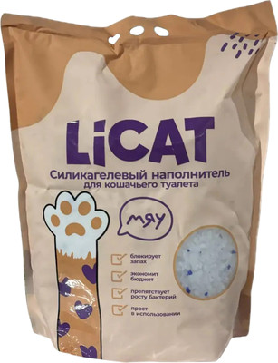 Наполнитель для туалета LiCat Силикагелевый (3.8л/1.5кг)