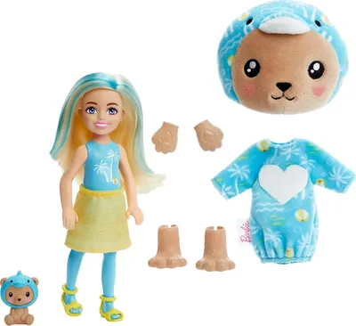 Кукла с аксессуарами Mattel Челси в костюме животных / HRK30